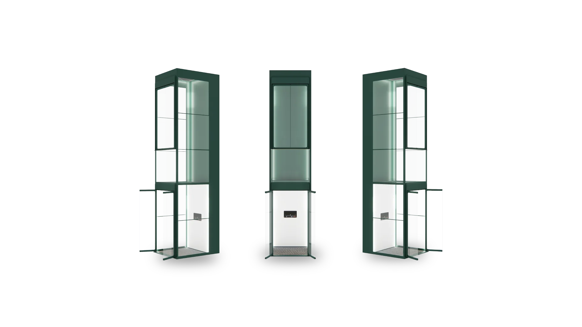 Three views of a HOUSTY home lift